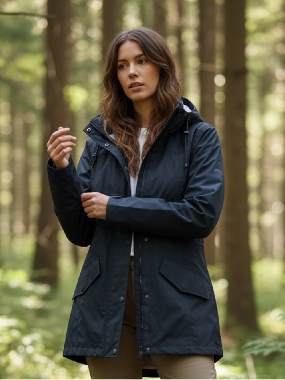 The North Face Women's black Hooded Wind Breaker Coat